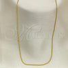 Oro Laminado Basic Necklace, Gold Filled Style Curb Design, Polished, Golden Finish, 04.02.0022.18