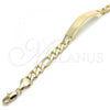 Oro Laminado ID Bracelet, Gold Filled Style Polished, Golden Finish, 03.168.0022.09