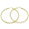 Oro Laminado Extra Large Hoop, Gold Filled Style Diamond Cutting Finish, Golden Finish, 02.213.0251.1.70