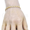 Oro Laminado Basic Bracelet, Gold Filled Style Polished, Golden Finish, 04.63.1362.08