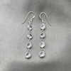 Sterling Silver Dangle Earring, with White Cubic Zirconia, Polished, Silver Finish, 02.394.0007