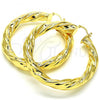 Oro Laminado Large Hoop, Gold Filled Style and Hollow Polished, Golden Finish, 02.170.0261.60