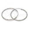 Sterling Silver Medium Hoop, Diamond Cutting Finish, Rhodium Finish, 02.285.0002.35