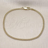 Oro Laminado Basic Bracelet, Gold Filled Style Miami Cuban Design, Polished, Golden Finish, 04.213.0157.07