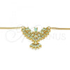 Oro Laminado Pendant Necklace, Gold Filled Style Eagle Design, with  Cubic Zirconia, Polished, Golden Finish, 04.156.0188.1.20