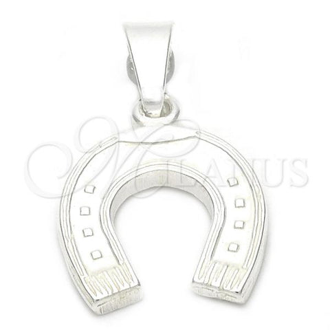 Sterling Silver Fancy Pendant, Polished, Silver Finish, 05.16.0204