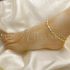 Oro Laminado Fancy Anklet, Gold Filled Style Polished, Golden Finish, 03.210.0063.10
