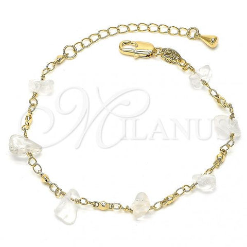 Oro Laminado Fancy Bracelet, Gold Filled Style with  Crystal, Golden Finish, 03.63.1307.07