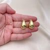 Oro Laminado Stud Earring, Gold Filled Style Polished, Golden Finish, 02.341.0161