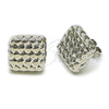 Rhodium Plated Stud Earring, Filigree Design, Polished, Rhodium Finish, 02.195.0310.1