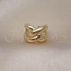 Oro Laminado Elegant Ring, Gold Filled Style Love Knot and Twist Design, Polished, Golden Finish, 01.60.0017