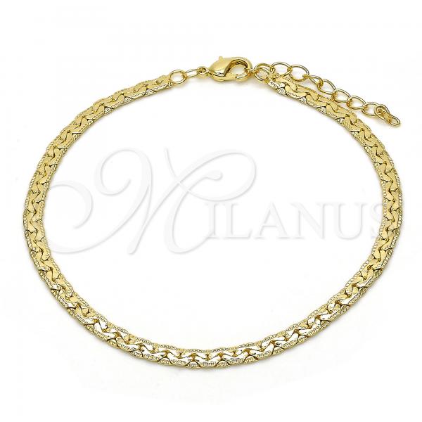 Oro Laminado Basic Bracelet, Gold Filled Style Polished, Golden Finish, 04.213.0098.08