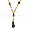 Oro Laminado Fancy Necklace, Gold Filled Style Hand Design, Polished, Golden Finish, 5.039.008.18