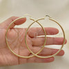 Oro Laminado Extra Large Hoop, Gold Filled Style Polished, Golden Finish, 5.134.015.80