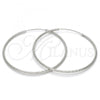 Sterling Silver Large Hoop, Diamond Cutting Finish, Rhodium Finish, 02.285.0001.55