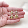 Oro Laminado Stud Earring, Gold Filled Style Polished, Golden Finish, 02.170.0565