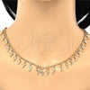 Oro Laminado Necklace and Bracelet, Gold Filled Style Dolphin Design, Polished, Golden Finish, 06.105.0003