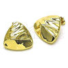 Oro Laminado Stud Earring, Gold Filled Style Polished, Golden Finish, 02.163.0296