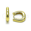 Oro Laminado Huggie Hoop, Gold Filled Style Polished, Golden Finish, 02.213.0658.16