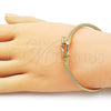 Oro Laminado Individual Bangle, Gold Filled Style and Belt Buckle Polished, Golden Finish, 07.282.0038.05
