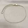 Oro Laminado Basic Anklet, Gold Filled Style Curb Design, Polished, Golden Finish, 5.222.008.10