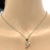 Oro Laminado Religious Pendant, Gold Filled Style Angel Design, Diamond Cutting Finish, Golden Finish, 5.182.034