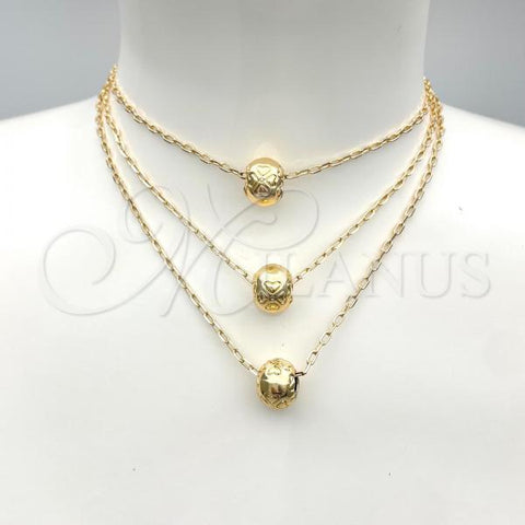 Oro Laminado Pendant Necklace, Gold Filled Style Polished, Golden Finish, 04.179.0004.16