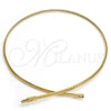Oro Laminado Basic Necklace, Gold Filled Style Herringbone Design, Polished, Golden Finish, 5.220.002.20