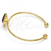 Oro Laminado Individual Bangle, Gold Filled Style with Amethyst Swarovski Crystals, Polished, Golden Finish, 07.239.0006.7 (02 MM Thickness, One size fits all)