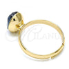 Oro Laminado Multi Stone Ring, Gold Filled Style with Montana Swarovski Crystals, Polished, Golden Finish, 01.239.0004.5 (One size fits all)