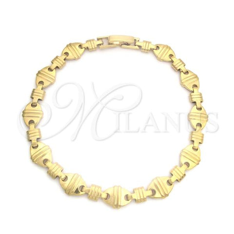 Oro Laminado Solid Bracelet, Gold Filled Style Polished, Golden Finish, 03.63.1427