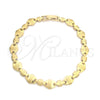 Oro Laminado Solid Bracelet, Gold Filled Style Polished, Golden Finish, 03.63.1427