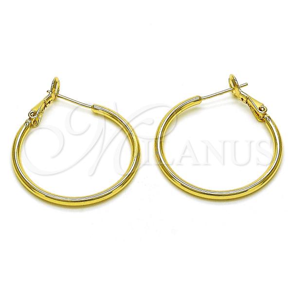 Oro Laminado Medium Hoop, Gold Filled Style Polished, Golden Finish, 02.93.0004.30