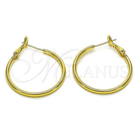 Oro Laminado Medium Hoop, Gold Filled Style Polished, Golden Finish, 02.93.0004.30