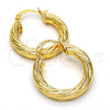 Oro Laminado Small Hoop, Gold Filled Style Diamond Cutting Finish, Golden Finish, 02.100.0043.25