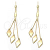Oro Laminado Long Earring, Gold Filled Style Golden Finish, 5.093.005