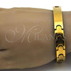 Stainless Steel ID Bracelet, Polished, Golden Finish, 03.63.1412.08