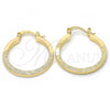 Oro Laminado Small Hoop, Gold Filled Style Diamond Cutting Finish, Golden Finish, 02.170.0197.1.25