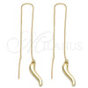 Oro Laminado Threader Earring, Gold Filled Style Golden Finish, 5.115.005