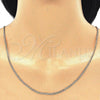 Oro Laminado Basic Necklace, Gold Filled Style Curb Design, Polished, Golden Finish, 5.222.008.24