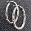 Sterling Silver Medium Hoop, Diamond Cutting Finish, Silver Finish, 02.389.0117.30