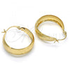 Oro Laminado Medium Hoop, Gold Filled Style Polished, Golden Finish, 02.106.0001.30