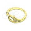 Oro Laminado Multi Stone Ring, Gold Filled Style with White Micro Pave, Polished, Golden Finish, 01.102.0001