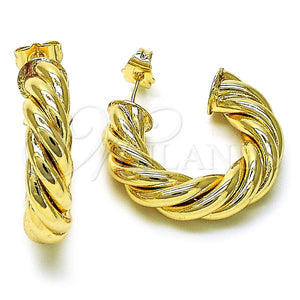 Gold Filled Hoop Earrings — Medium Hoop and Hollow Polished 02. — main product view — SKU 156765 | Oro Laminado aretes de aro — Medium Hoop and Hollow pulido 02. — SKU 156765