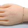 Oro Laminado Fancy Bracelet, Gold Filled Style Polished, Golden Finish, 03.318.0004.08