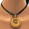 Oro Laminado Necklace and Earring, Gold Filled Style Spiral Design, Polished, Golden Finish, 06.59.0107.1