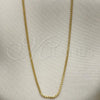 Oro Laminado Basic Necklace, Gold Filled Style Box Design, Polished, Golden Finish, 5.222.040.18