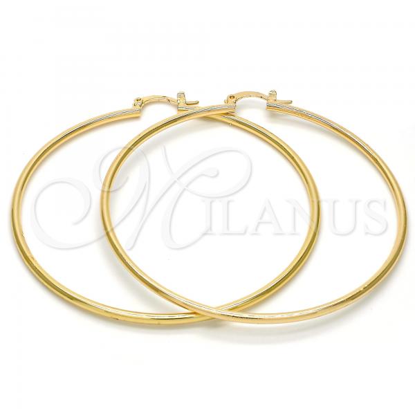 Oro Laminado Large Hoop, Gold Filled Style Polished, Golden Finish, 5.134.004.60