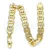 Oro Laminado Basic Bracelet, Gold Filled Style Mariner Design, Polished, Golden Finish, 5.222.023.07