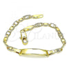 Oro Laminado ID Bracelet, Gold Filled Style Polished, Golden Finish, 03.63.2220.06
